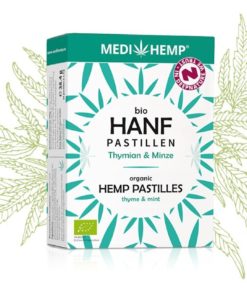 Organické konopné pastilky, tymián a máta