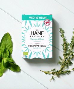 Medihemp Organické konopné pastilky, tymián a máta