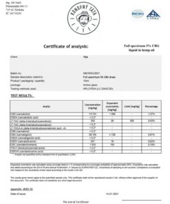 CBG konopný olej 5%, 500mg