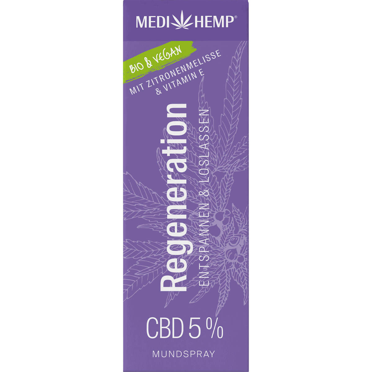 Organic ústní sprej Regeneration 5%, 500mg 5 Medihemp Organic ústní sprej Regeneration 5%, 500mg