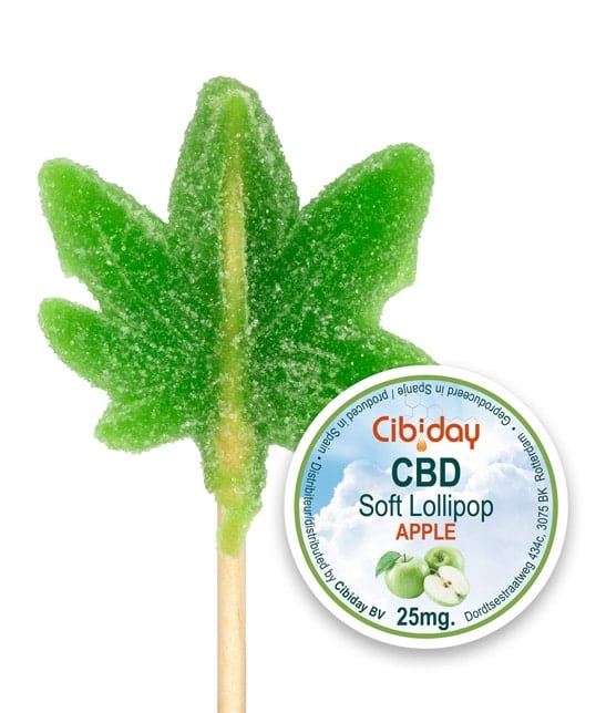 CBD lízatko velké Jablko, 25mg 3 CBD lízatko velké Jablko, 25mg