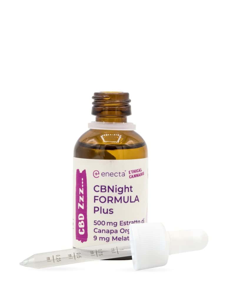 CBNight Formula PLUS konopný olej s melatoninem, 500mg, 30ml 6 Enecta CBNight Formula PLUS konopný olej s melatoninem, 500 mg organického konopného extraktu, 30 ml