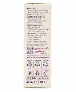 Enecta CBNight Formula PLUS konopný olej s melatoninem, 500 mg organického konopného extraktu, 30 ml