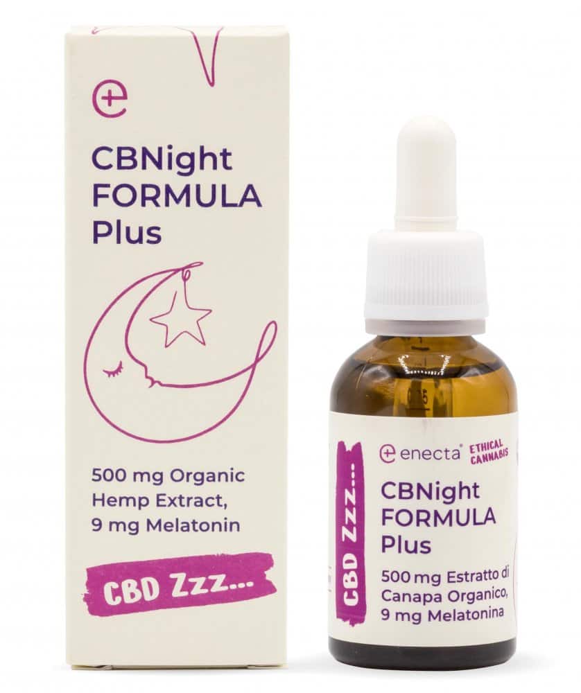 CBNight Formula PLUS konopný olej s melatoninem, 500mg, 30ml 3 Enecta CBNight Formula PLUS konopný olej s melatoninem, 500 mg organického konopného extraktu, 30 ml