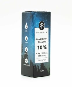 Hemnia Good Night´s Sleep Konopný olej 10%, 1000 mg CBN, 250 mg CBD, 10 ml