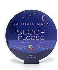 Pro lepší spánek 4 California Farms CBD ŽELÉ: PRO HLUBOKÝ A DLOUHÝ SPÁNEK – 40 ks, 600mg CBD, 400mg CBN