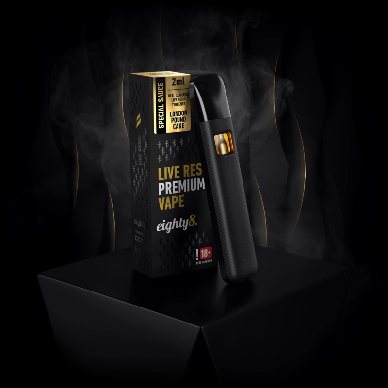 CBD Live Resin London Pound Cake, 92 % CBD, 2 ml 4 Eighty8 CBD Live Resin Vape London Pound Cake, 92 % CBD, 2 ml