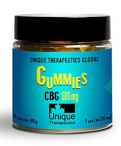 Unique Therapeutics CBG gumídci, 500mg