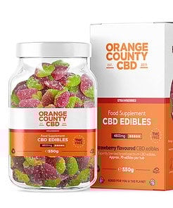 Orange County CBD Gummies Strawberries, 70 ks, 4800 mg CBD, 550 g