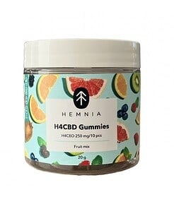Hemnia H4CBD Gummies Fruit Mix, 250 mg H4CBD, 10 ks x 25 mg, 20 g