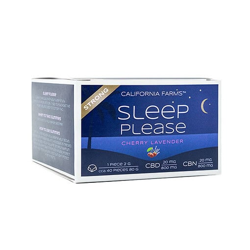 California Farms ŽELÉ STRONG: PRO HLUBOKÝ A DLOUHÝ SPÁNEK – 40 ks, 800mg CBD, 800mg CBN