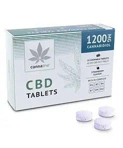 Cannaline CBD tablety s B-komplexem, 1200 mg CBD, 20 x 60 mg