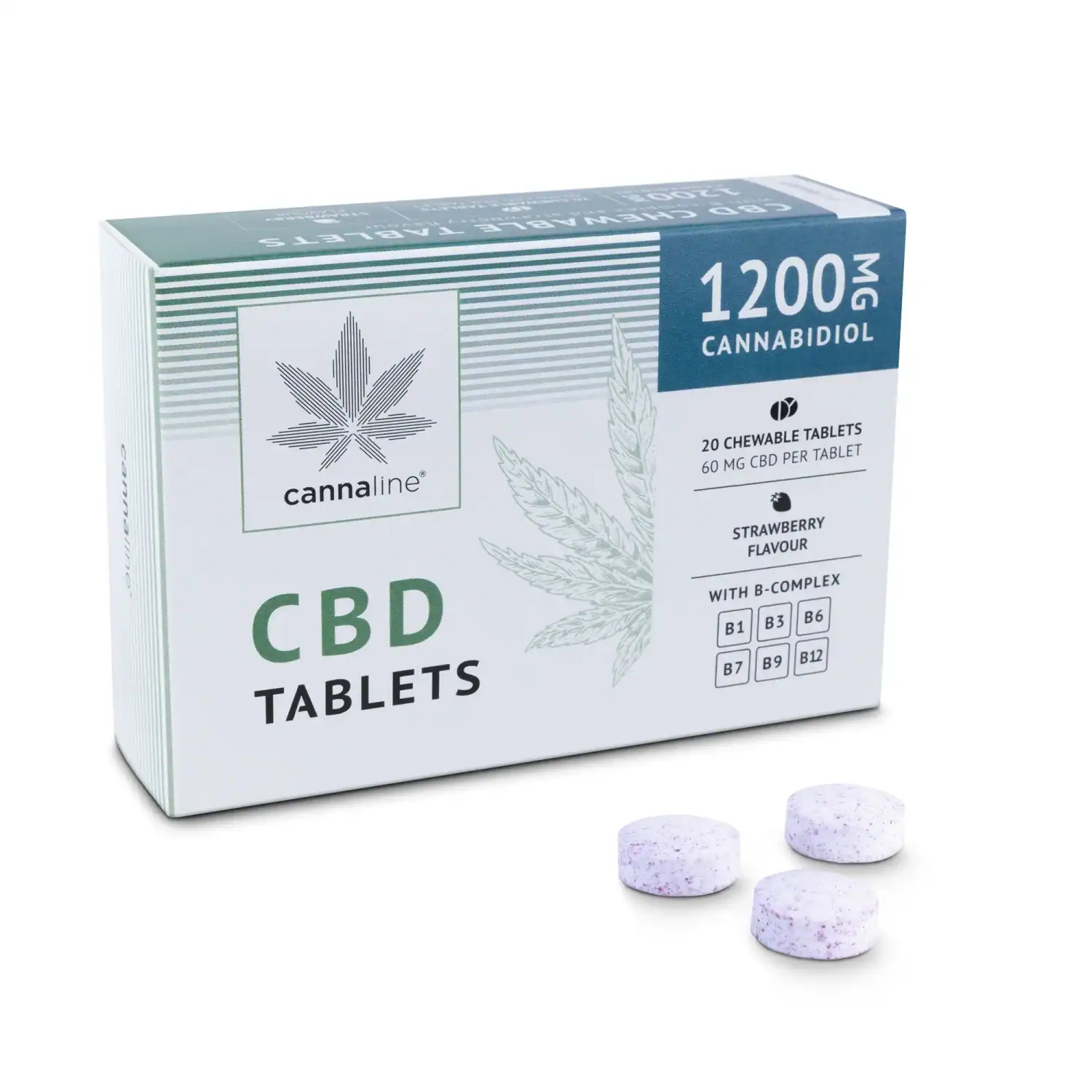 CBD tablety s B-komplexem, 1200 mg CBD, 20 x 60 mg 3 Cannaline CBD tablety s B-komplexem, 1200 mg CBD, 20 x 60 mg