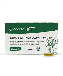 Enecta premium konopné kapsle, 1000 mg organického extraktu z konopí, 30 kapslí