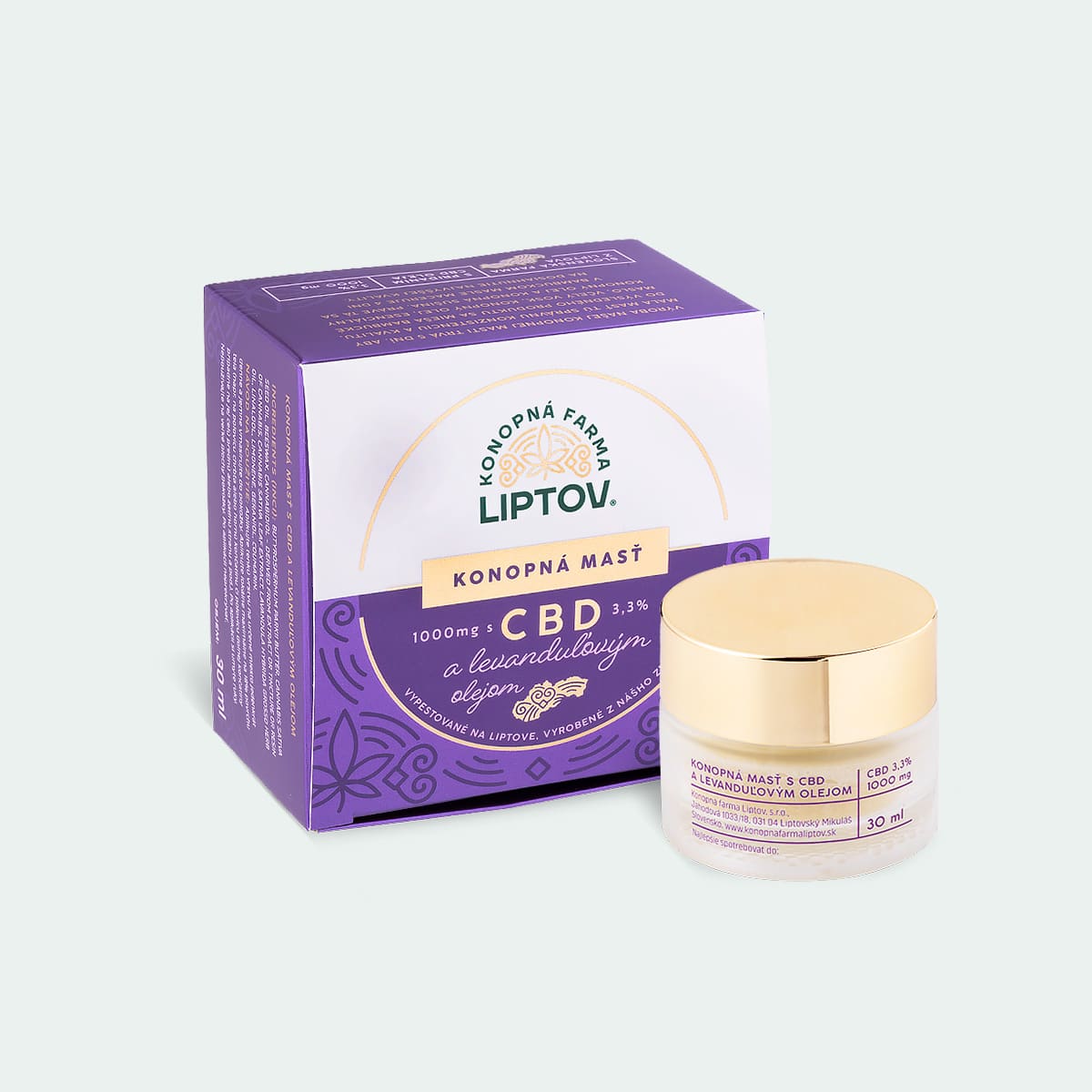 Konopná mast CBD s levandulí, 1000 mg 2 Konopná mast CBD s levandulí, 1000 mg