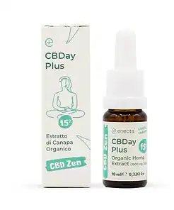 CBDay Plus Organický konopný extrakt CBD olej 15%, 1500 mg, 10 ml