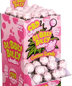 CBD Cotton Candy lízátka se žvýkačkou uvnitř, 10 mg