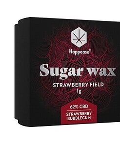 Extrakt Strawberry Field Sugar Wax, 62% CBD, 1g