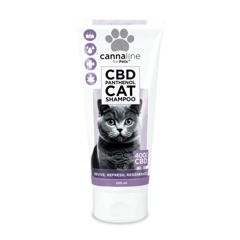 CBD kočičí šampon s panthenolem, 400mg 3 CBD kočičí šampon s panthenolem, 400mg