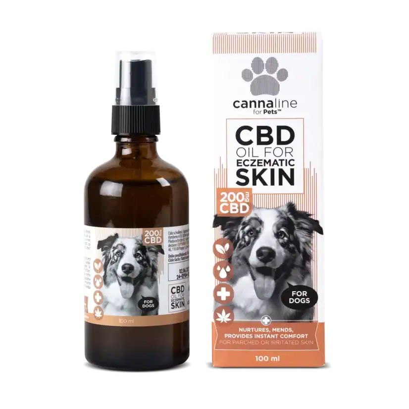 CBD olej pro ekzematickou pokožku u psů, 200mg