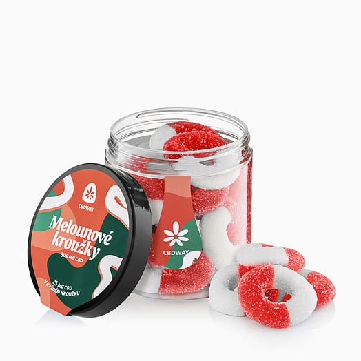 CBD Kyselé želé kroužky s příchutí melounu 8 CBD Kyselé želé kroužky s příchutí melounu – foto 6
