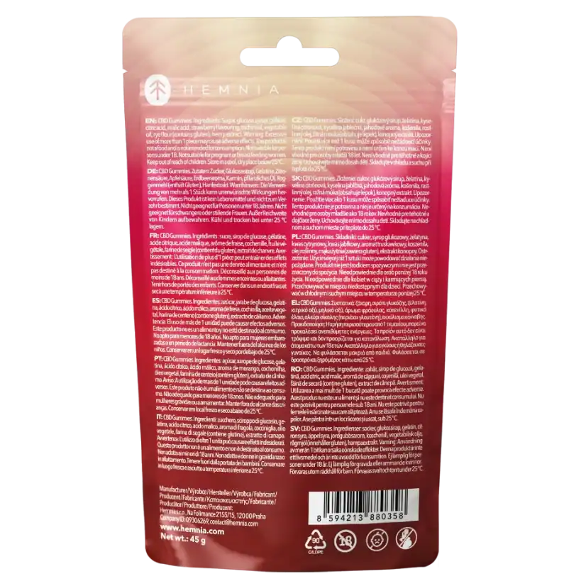 CBD Gummies bonbóny, Jahoda, 100 mg CBD, 20 ks x 5 mg, 45 g 5 CBD Gummies bonbóny, Jahoda, 100 mg CBD, 20 ks x 5 mg, 45 g – foto 3