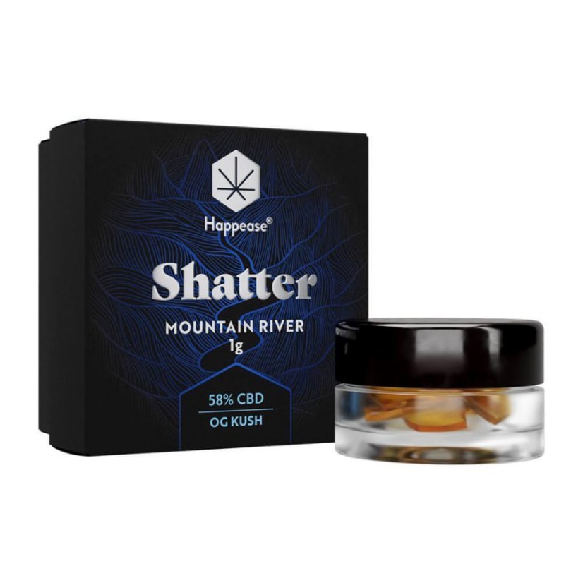 Extrakt Mountain River Shatter 58% CBD, 1 g