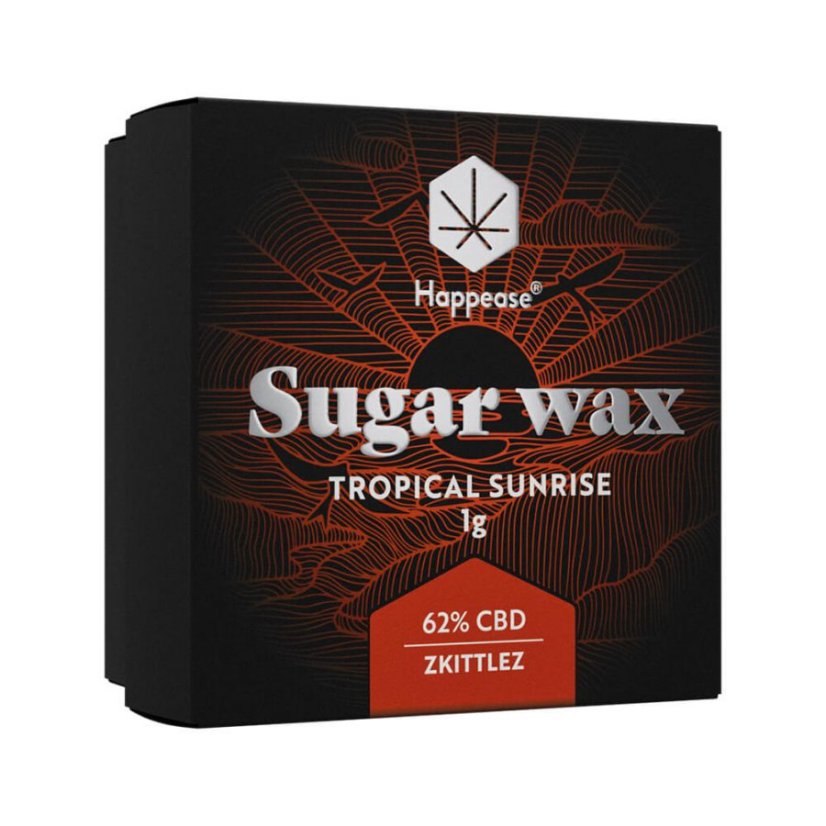 Extrakt Tropical Sunrise Sugar Wax, 62% CBD, 1 g