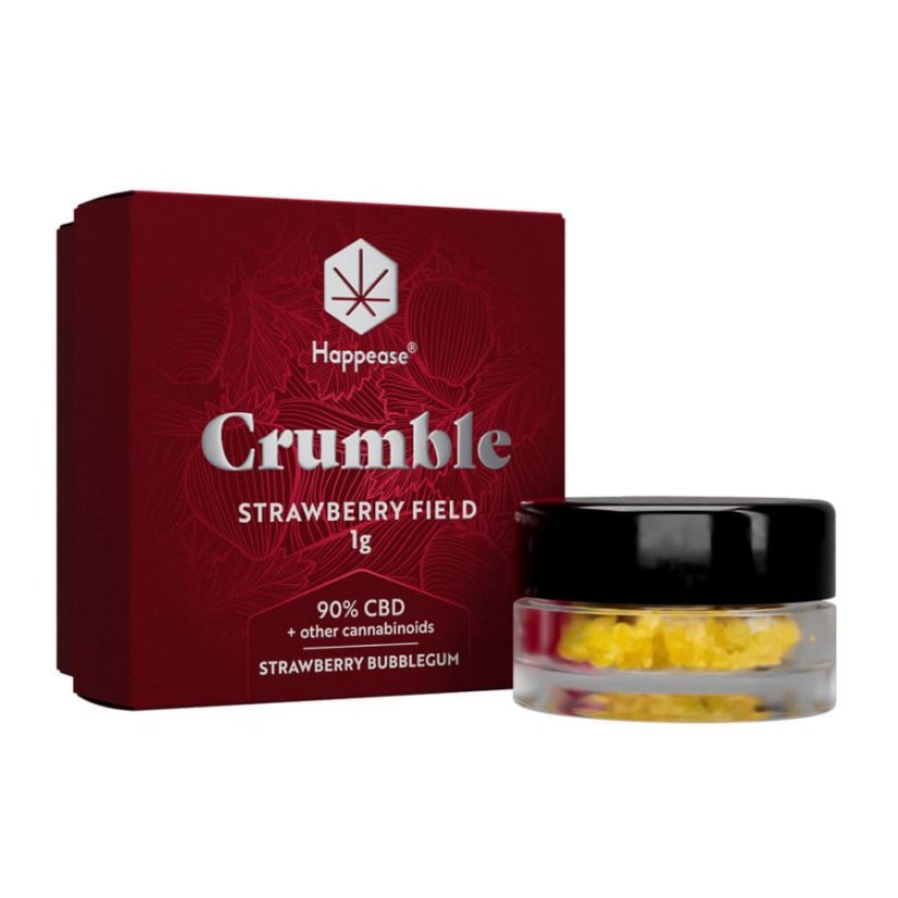 Extrakt Strawberry Field Crumble, 90% CBD, 1 g